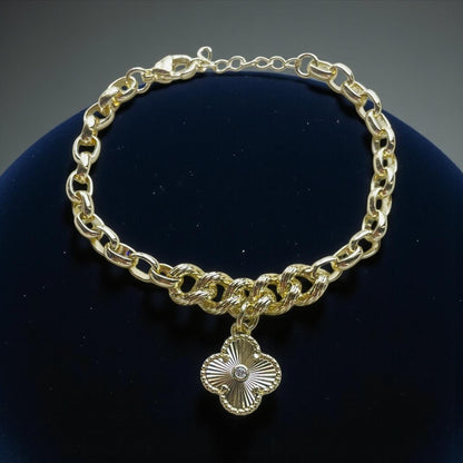 Pulsera trébol Dorada