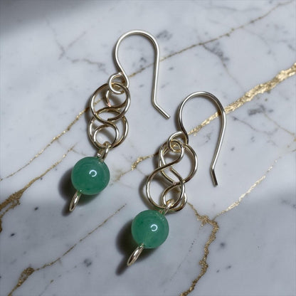 Aros Jade Verde Amalia